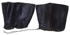 Paire de guêtres en cuir noir officier français WW1 14 18 1914 1918