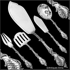 Olier & Caron French Sterling Silver Dessert Hors D'Oeuvre Set 5 Pc