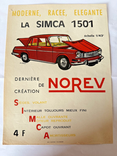 Norev affichette originale - norev,