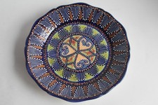 Assiette faïence décor émaillé perlé HB Quimper (68199)