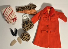 Tenue Judy’s Red Chesterfield Coat Pour  Poupée Judy  Littlechap Remco 1963