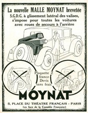 Publicité ancienne malle Moynat 1929 issue de magazine