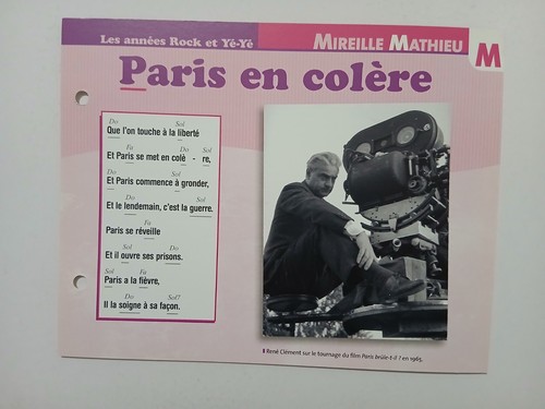 Carte fiche mireille mathieu - -,