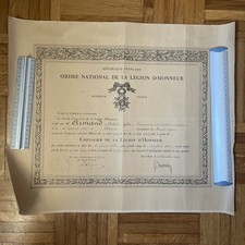 France Diplôme Legion Honneur