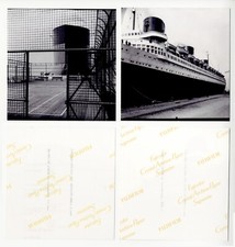 FRENCH LINE PAQUEBOT S/S NORMANDIE 2 PHOTOS 15 x 15,5 cm (COPIES MODERNES)