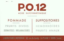 Buvard vintage P. O. 12 pommade suppositoires Laboratoires Biotherax