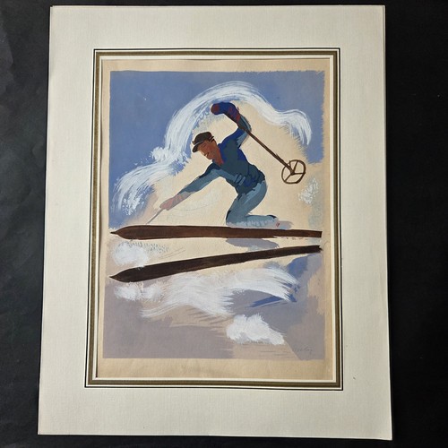 Gouache signée 1930 1940 - signée, 1930-1940