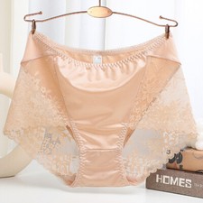 Femme Satin Dentelle Slip