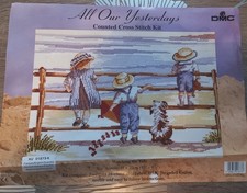KIT BRODERIE POINT DE CROIX DMC ALL OUR YESTERDAYS ENFANTS POINT COMPTE