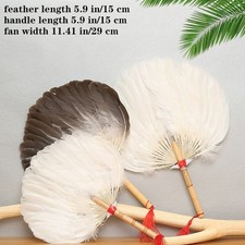 Paon Plume Éventail Enfants Poignée Éventails à Main Cosplay Fait à la Rétro