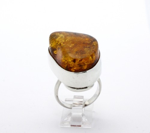 Baltic amber ring set - amber,