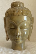 Tête de Bouddha Sculpture en pierre  - marbre?