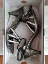 Nu Pieds Talons, Chaussea, Noir Argenté, Pointure 37