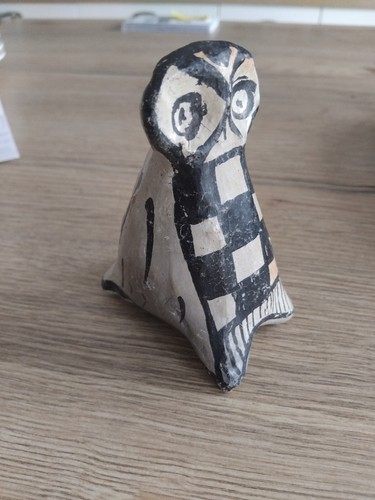 Statuette chouette terre - chouette,