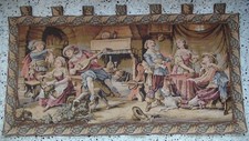 GRANDE TAPISSERIE MURALE TAVERNE LUTH de 164/90 cm