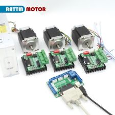 【EU】3 Axis Nema 23 76mm Dual shaft Stepper Motor 270oz-in& TB6560 Driver CNC Kit