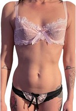 Neuf Ensemble Composé Lingerie Soutien Gorge Luxe Dentelle Soubrette Sexy S/M