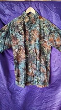 Chemise Motifs poissons Marron