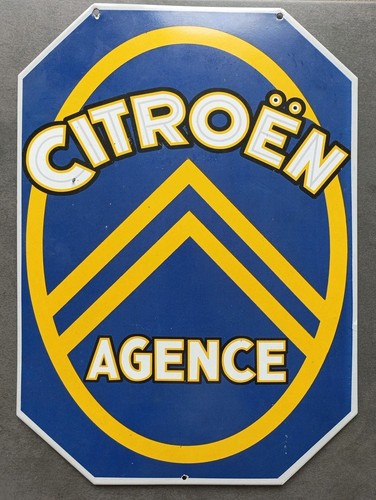 Plaque tole émaillée citroen - tole,