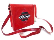 SAC BANDOULIERE NEUF CUIR PLEINE FLEUR LAINE KILIM BESACE SACOCHE ETHNIQUE