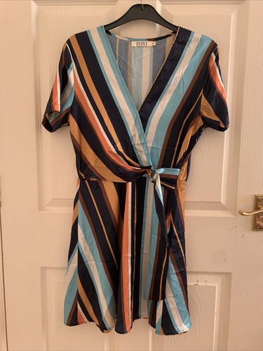 Robe portefeuille rayures - à,
