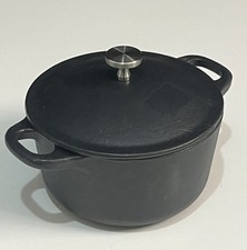 Mini Cocotte Ronde Noir En Fonte Émaillée 10 Cm