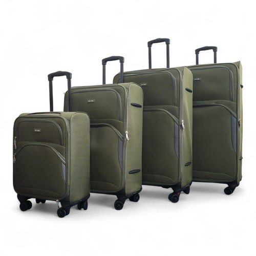 Valise souple extensible verte - extensible,