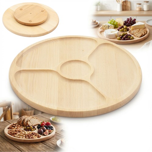 Plateau tournant bois 33cm - , –