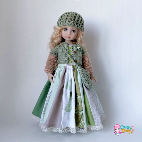 Patchwork green outfit for