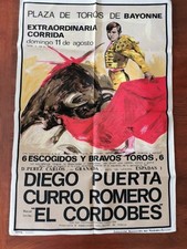 Affiche Tissus Corrida Bayonne 1963