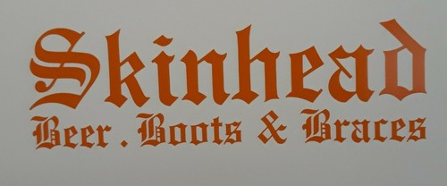 Skinhead beer boots and - , braces