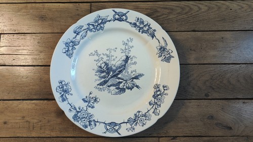 Assiette ancienne plat - -,