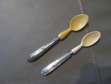 2 cuillères à bouillie manche en argent fourré