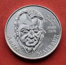 MONNAIE DE 100F ANDRé  MALRAUX  1997   EN ARGENT MASSIF 900%
