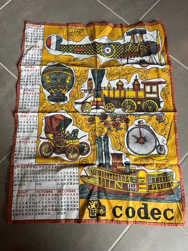 Torchon calendrier ancien - calendrier,