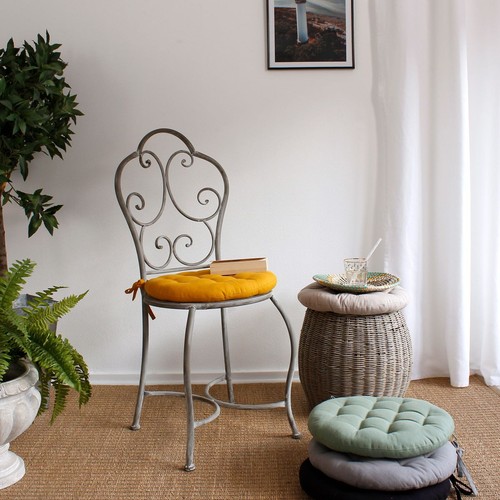 Galette chaise piquée uni - de,