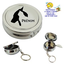 cendrier de poche porte clé chat chien personnalisable  prénom au choix réf 06