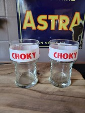 2 VERRES PUBLICITAIRES CHOKY