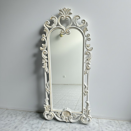 Miroir sur pied - sur, blanc