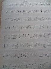 VALSE opus39n°15 de BRAHMS transcription manuscrite violon+violon piano