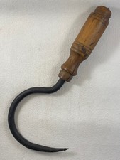 OUTIL Ancien Jolie GROS CROCHET Décoration de DOCKER ou Tire Sac Foin AGRICOLE