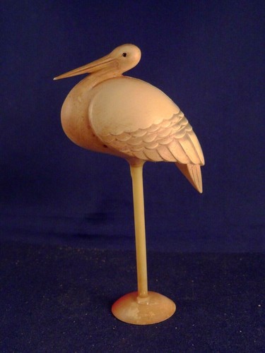 Ancien jouet oiseau échassier