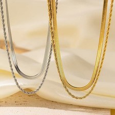 Collier chaîne en os de