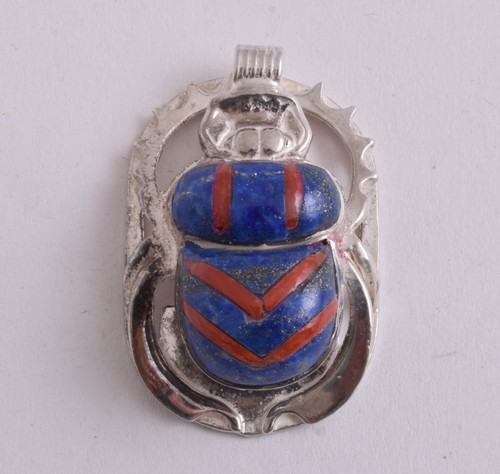 Pendentif argent scarabée - pendentif, en