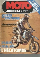MOTO JOURNAL N°491 DAKAR 1980 / BALDE & JAPON / YAM 350 RD / 50 ITALJET