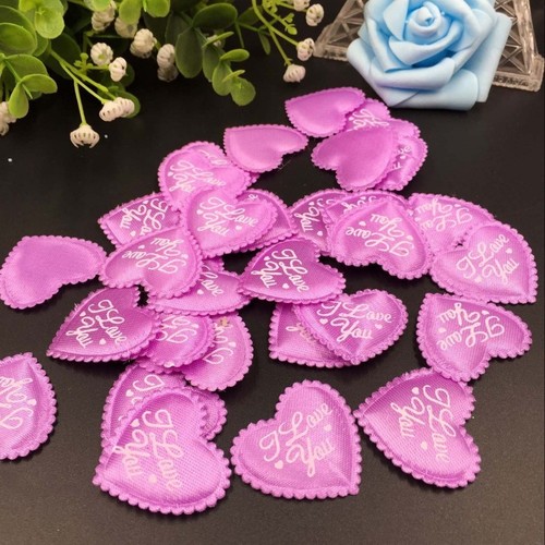 Applique petale coeur - 10, satin