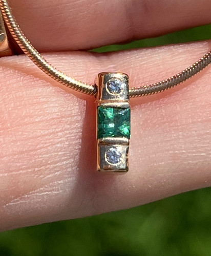 Collier démantoïde or - en,