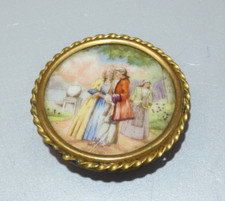 -BROCHE PORCELAINE de LIMOGES