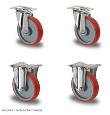4 X Inox Roulettes de Transpor