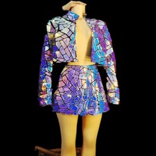 Mirror Laser Stage Outfit Set